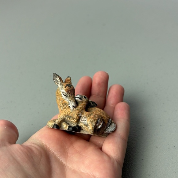 Vintage Mini Animal Figurine Antelope Gazelle with Baby Bone china? - Picture 3 of 8